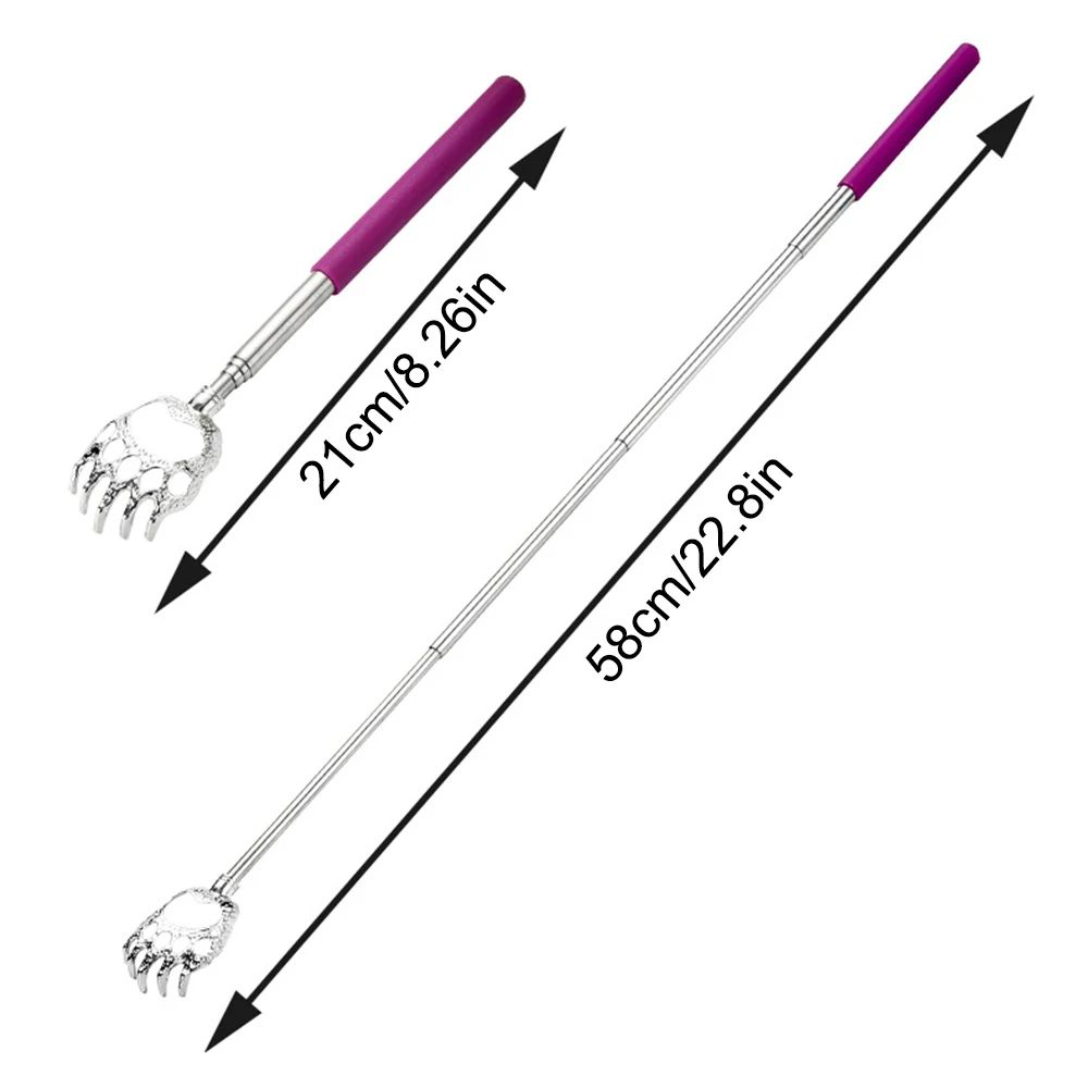 Bear Claw Stainless Steel Back Scratcher Retractable Itching Massager Portable Telescopic Scratch T 5
