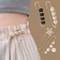 Pearl Brocade Waist Adjustment Buckle For Uniforms Dresses NoSew Waist Extender Clip Decorative B 0