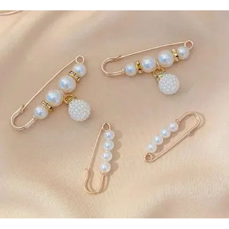 Pearl Brocade Waist Adjustment Buckle For Uniforms Dresses NoSew Waist Extender Clip Decorative B 6