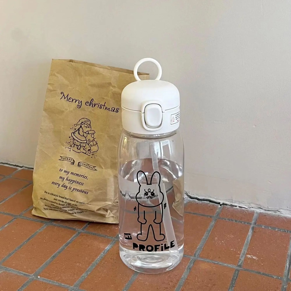 Large 20oz Kids Water Bottle With Straw Lock Buckle Leakproof DropResistant Cartoon Portable Plas 7