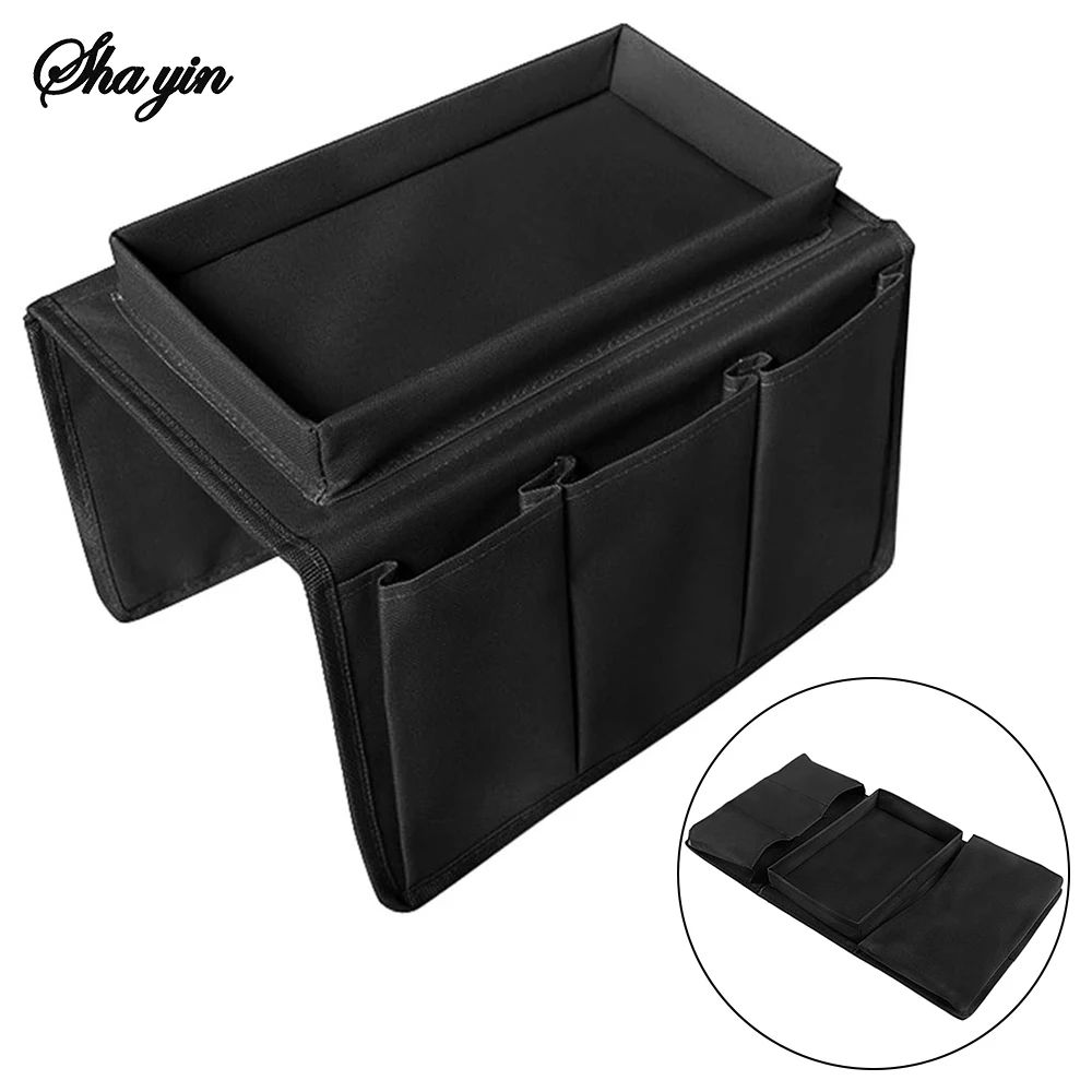 Oxford Sofa Armrest Storage Organizer Hanging Bag Remote Control Caddy For Couch Bedside Recliner 5