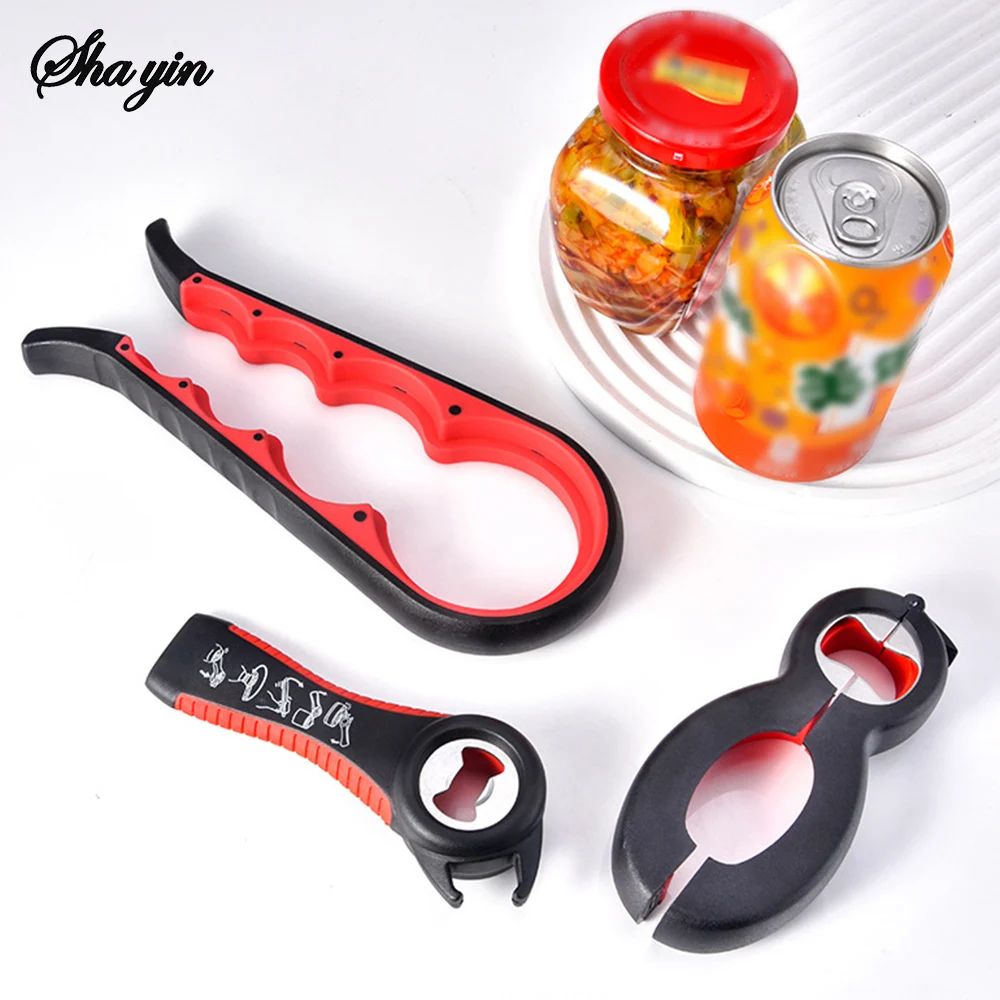 6in1 Jar Opener 4in1 Bottle Opener Set NonSlip Lid Gripper Kitchen Tool For Seniors Arthritis We 0