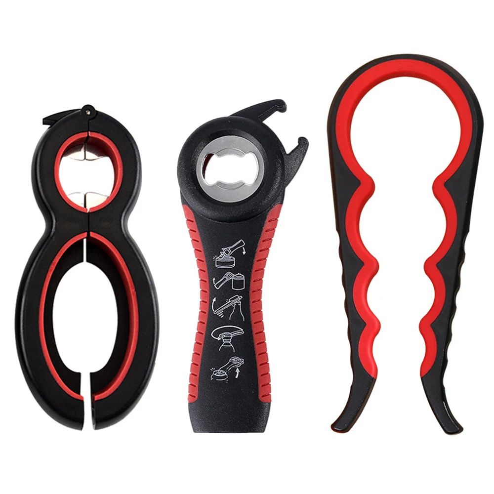6in1 Jar Opener 4in1 Bottle Opener Set NonSlip Lid Gripper Kitchen Tool For Seniors Arthritis We 5