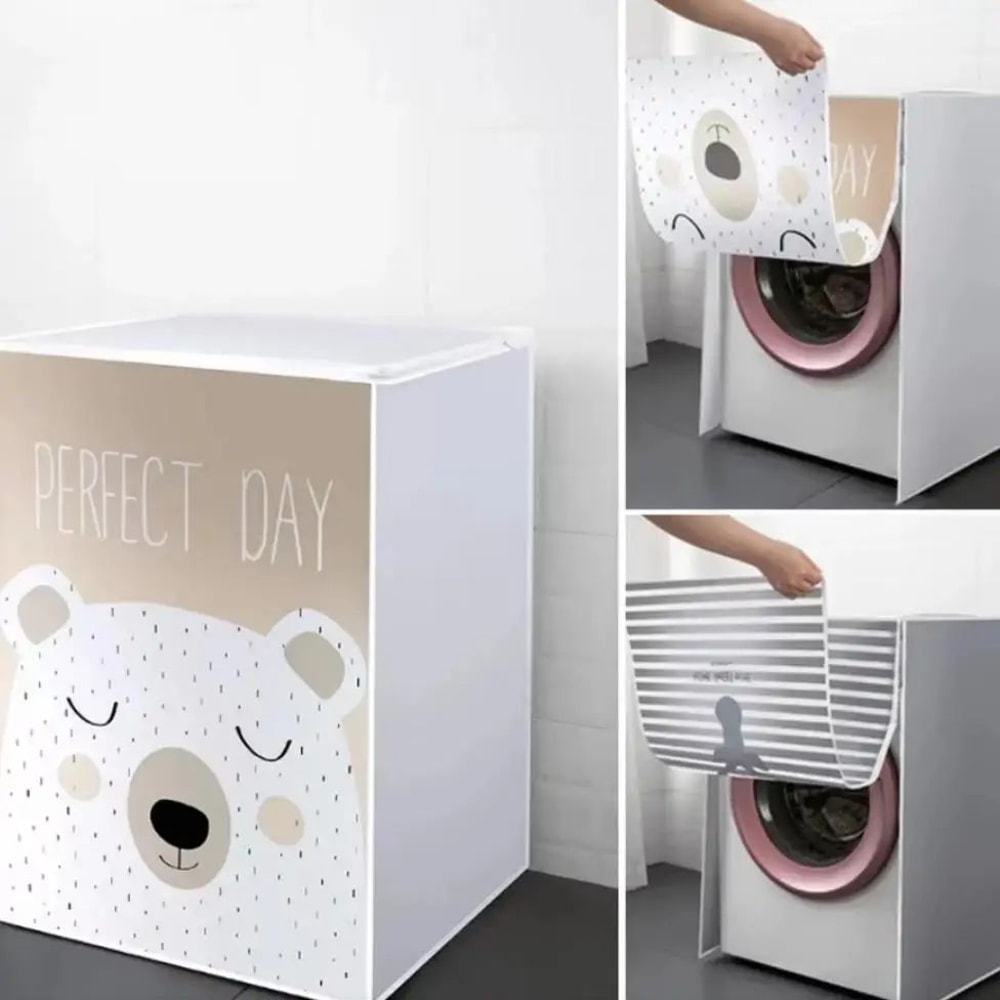PEVA Waterproof Dustproof Washing Machine Cover Thick Universal Fit Protector For TopFront Load Wa 1