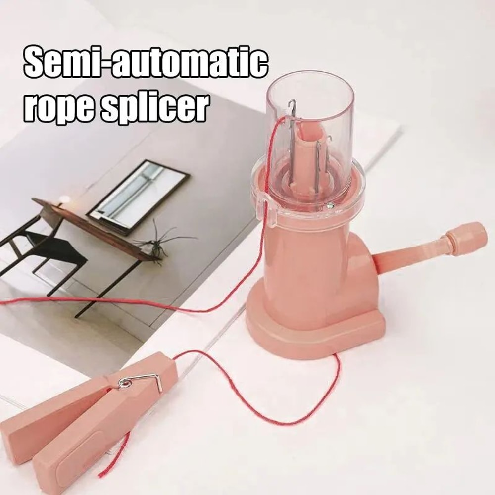 Manual Hand Crank Rope Knitting Machine SemiAutomatic Mini Weaving Tool For DIY Crafts Cord Making 0