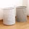 Large Foldable Cotton Linen Laundry Basket Waterproof Plaid Dirty Clothes Hamper Toy Storage Bin W 1