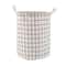 Large Foldable Cotton Linen Laundry Basket Waterproof Plaid Dirty Clothes Hamper Toy Storage Bin W 9