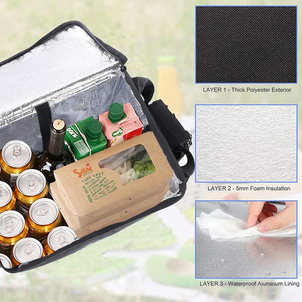 30L Insulated Delivery Backpack Waterproof Thermal Cooler Bag For Riders Takeout Pizza Grocery De 2