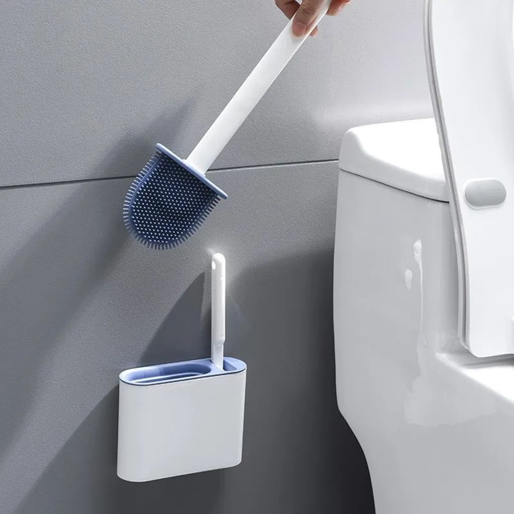 NoDeadCorner Toilet Brush Set Wall Mounted Bathroom Cleaning Brush Tool With Holder For Deep Corne 2