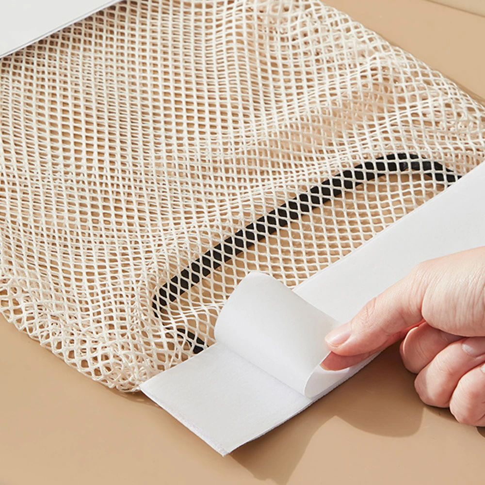 WallMounted Mesh Garbage Bag Holder Large Capacity Hanging Storage Organizer Net For Kitchen Bags 4