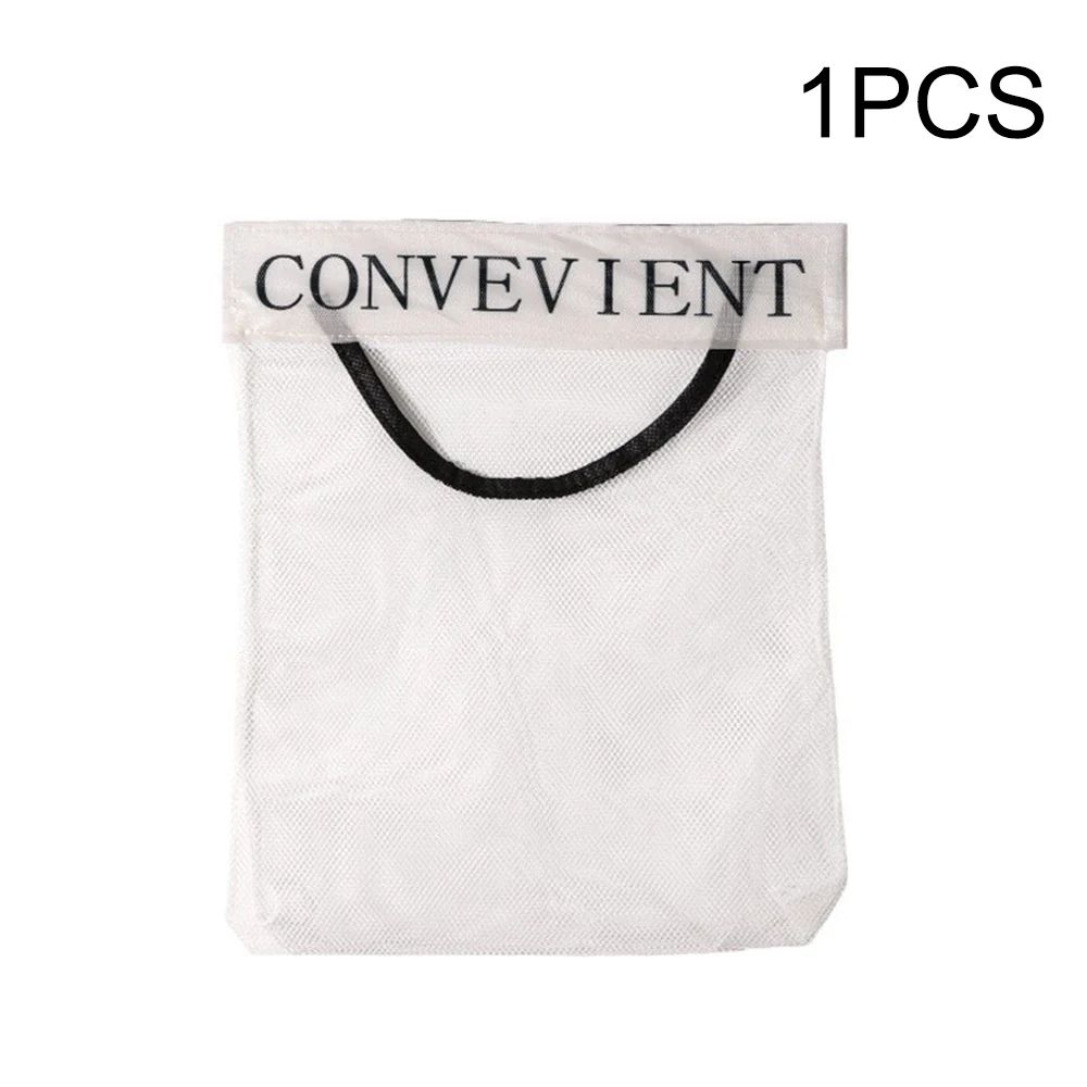 WallMounted Mesh Garbage Bag Holder Large Capacity Hanging Storage Organizer Net For Kitchen Bags 6