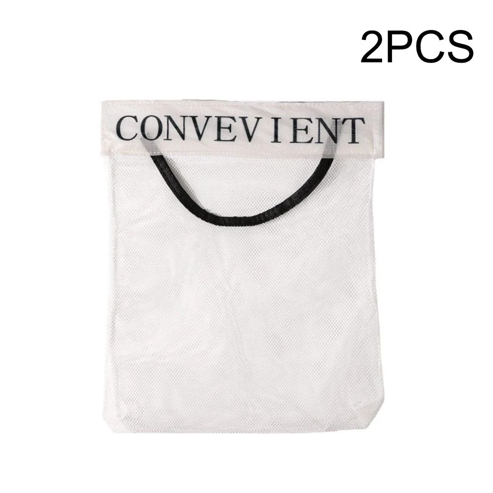 WallMounted Mesh Garbage Bag Holder Large Capacity Hanging Storage Organizer Net For Kitchen Bags 7