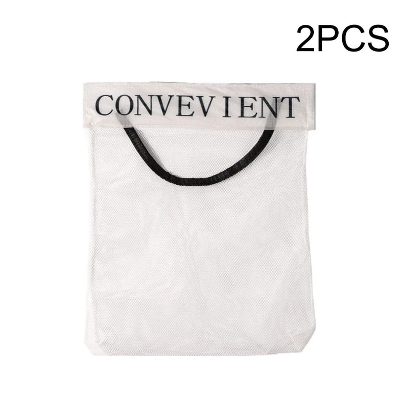 WallMounted Mesh Garbage Bag Holder Large Capacity Hanging Storage Organizer Net For Kitchen Bags 7