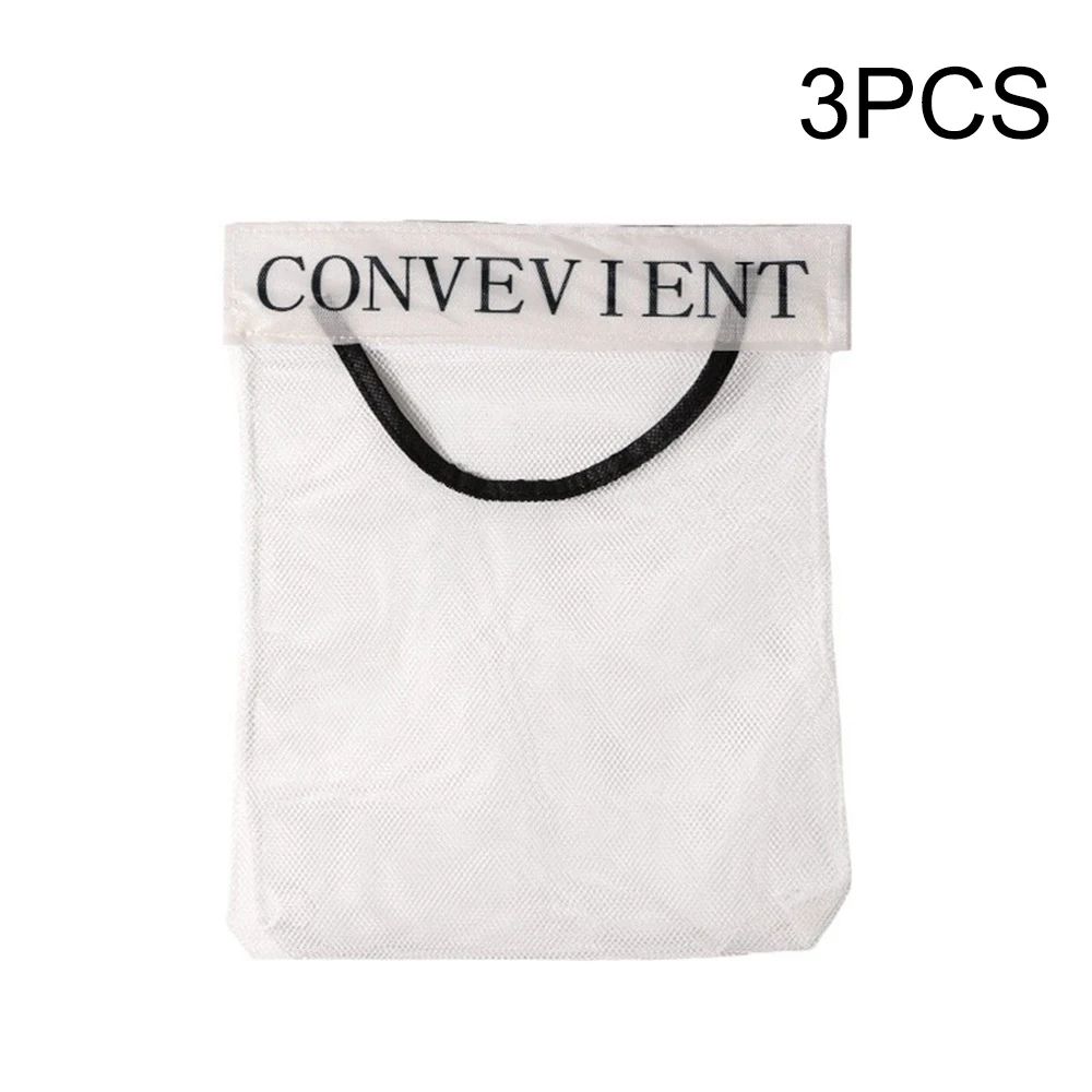 WallMounted Mesh Garbage Bag Holder Large Capacity Hanging Storage Organizer Net For Kitchen Bags 8