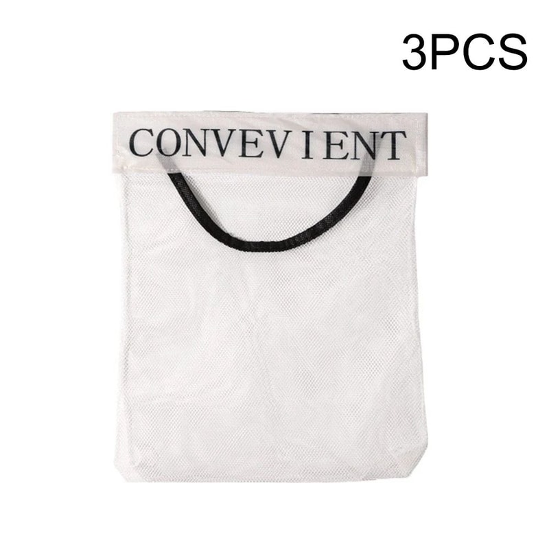 WallMounted Mesh Garbage Bag Holder Large Capacity Hanging Storage Organizer Net For Kitchen Bags 8