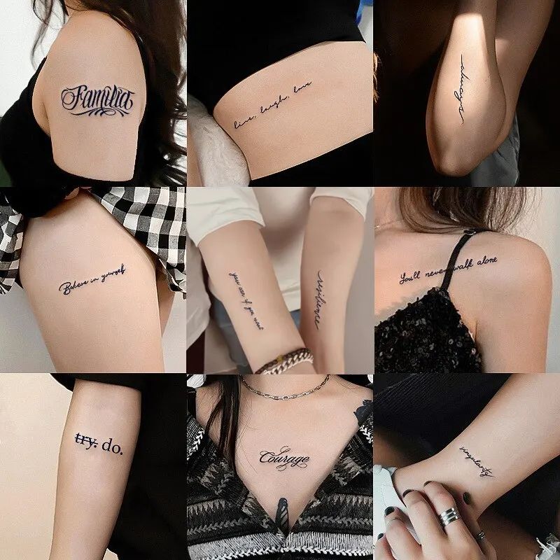 Waterproof Semi Permanent Tattoo Stickers Painless Safe Herbal Ink Temporary Body Art Patterns Sexy 1