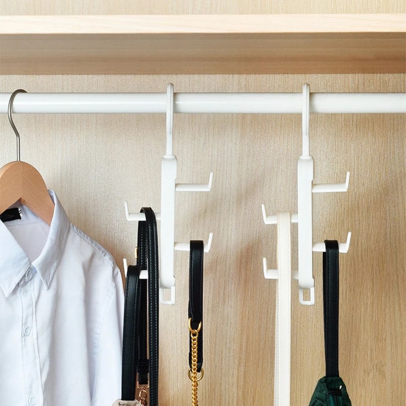 Non Perforated Bag Storage Hanging Rack Multi Row Wardrobe Organizer Traceless Door Hook For Bags H 2