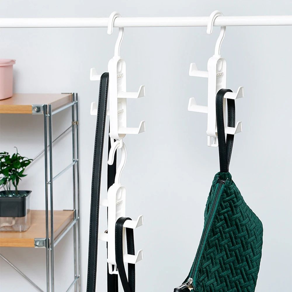 Non Perforated Bag Storage Hanging Rack Multi Row Wardrobe Organizer Traceless Door Hook For Bags H 5