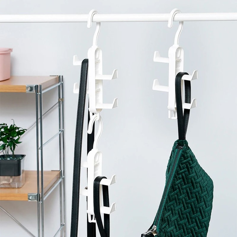 Non Perforated Bag Storage Hanging Rack Multi Row Wardrobe Organizer Traceless Door Hook For Bags H 5