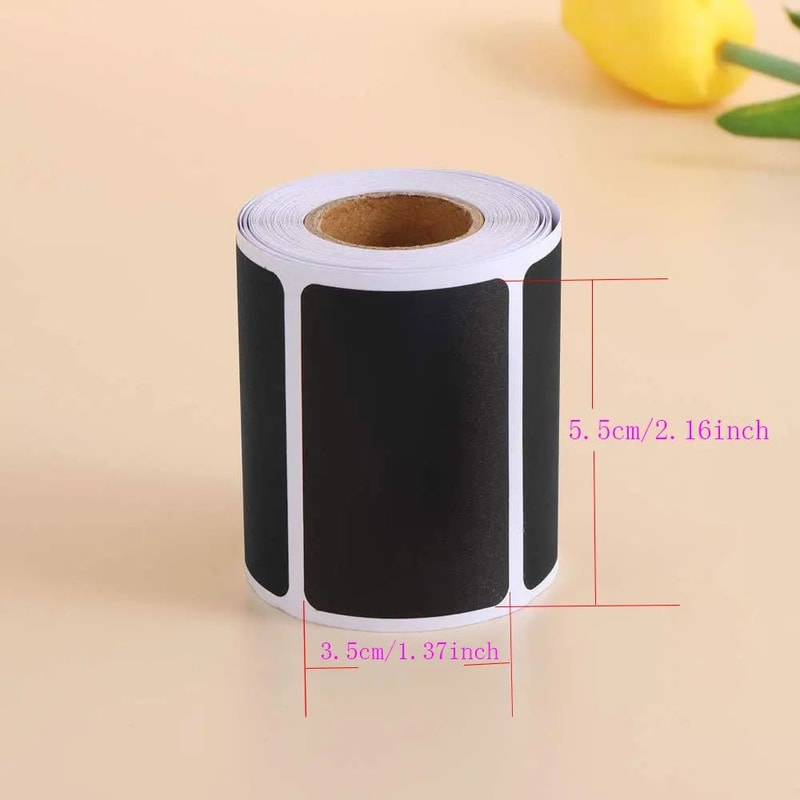 Removable Blackboard Label Stickers Roll Pack 120300pcs Writable Kitchen Organizer Tags Waterproof