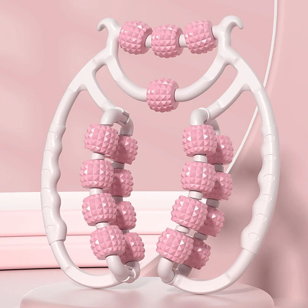 Dual Ring Leg Clamper Massager 20 Rollers Thigh Kegel Exerciser Anti Cellulite Slimming Roller Pain 3