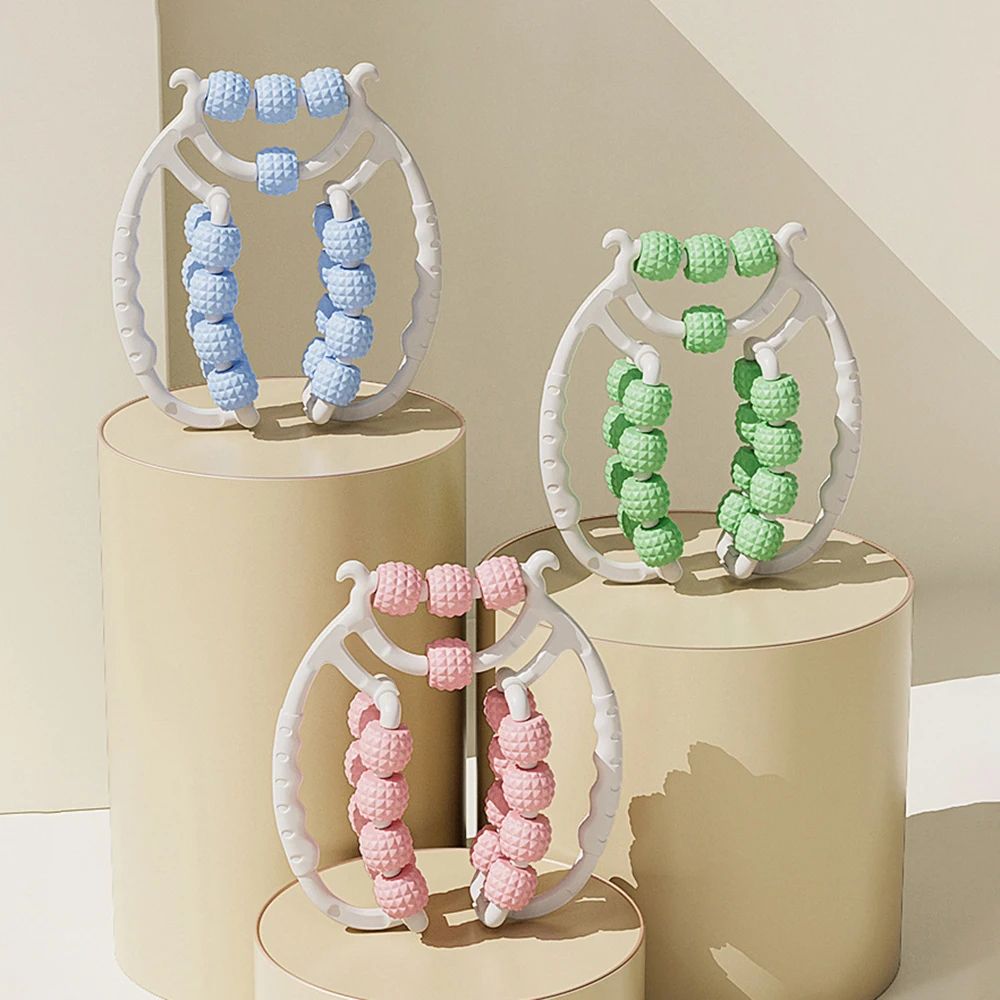 Dual Ring Leg Clamper Massager 20 Rollers Thigh Kegel Exerciser Anti Cellulite Slimming Roller Pain 4