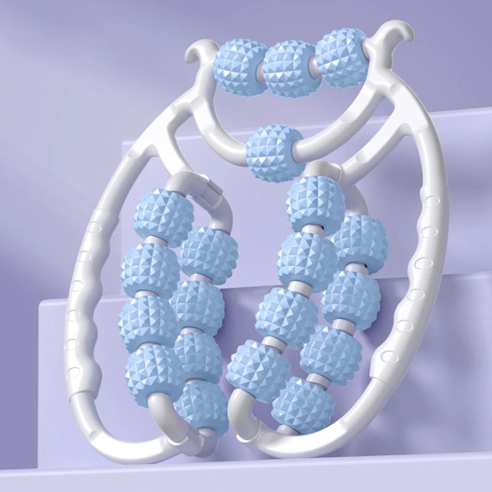 Dual Ring Leg Clamper Massager 20 Rollers Thigh Kegel Exerciser Anti Cellulite Slimming Roller Pain 6