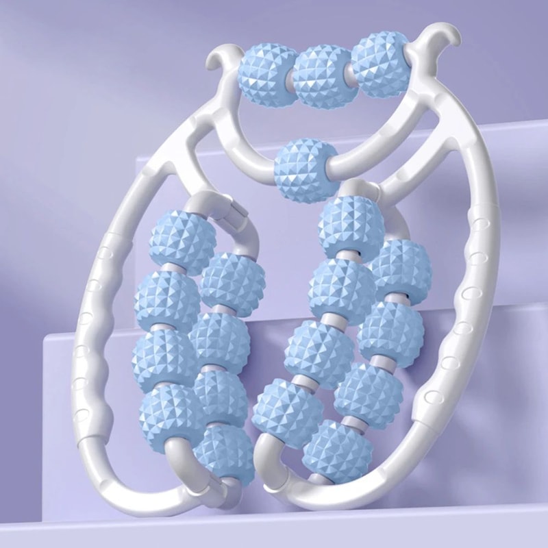 Dual Ring Leg Clamper Massager 20 Rollers Thigh Kegel Exerciser Anti Cellulite Slimming Roller Pain 6