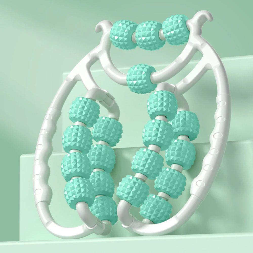 Dual Ring Leg Clamper Massager 20 Rollers Thigh Kegel Exerciser Anti Cellulite Slimming Roller Pain 7