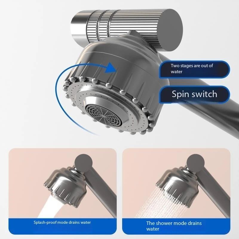 Brushed Nickel Swivel Kitchen Faucet Anti Splash Sink Mixer Tap Hot Cold Water Stainless Steel Bath 4