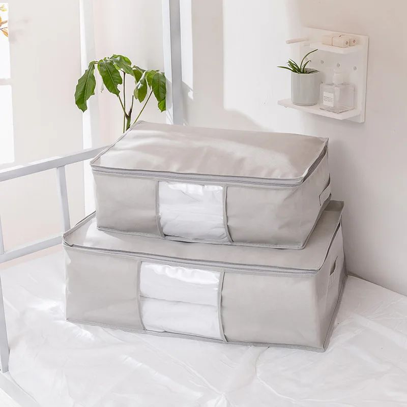 Extra Large Foldable Storage Bags For Clothes Comforters Quilt Organizer With Carry Handles Moving 1