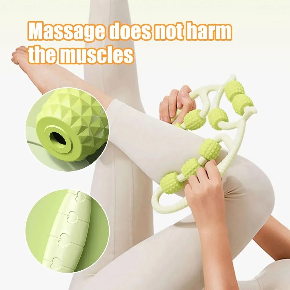 12 Roller Circular Leg Clamp Massager Thigh Slimming Tool Muscle Relax Stretching Manual Leg Shapin 2