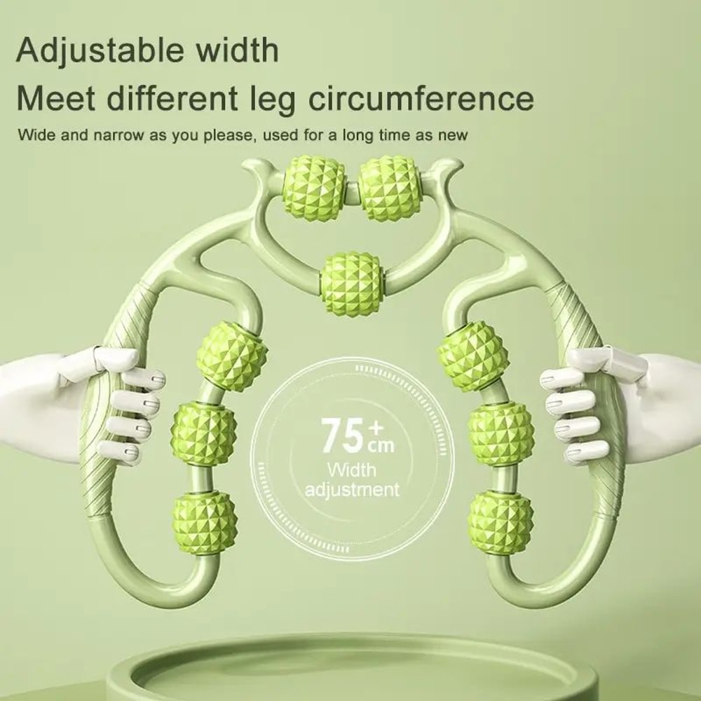 12 Roller Circular Leg Clamp Massager Thigh Slimming Tool Muscle Relax Stretching Manual Leg Shapin 4