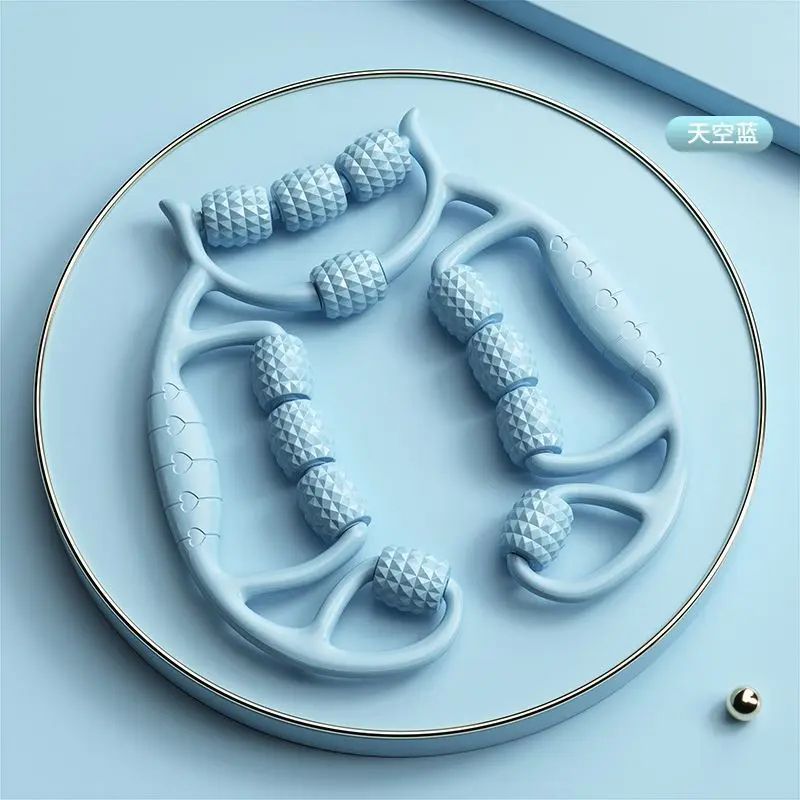 12 Roller Circular Leg Clamp Massager Thigh Slimming Tool Muscle Relax Stretching Manual Leg Shapin 6