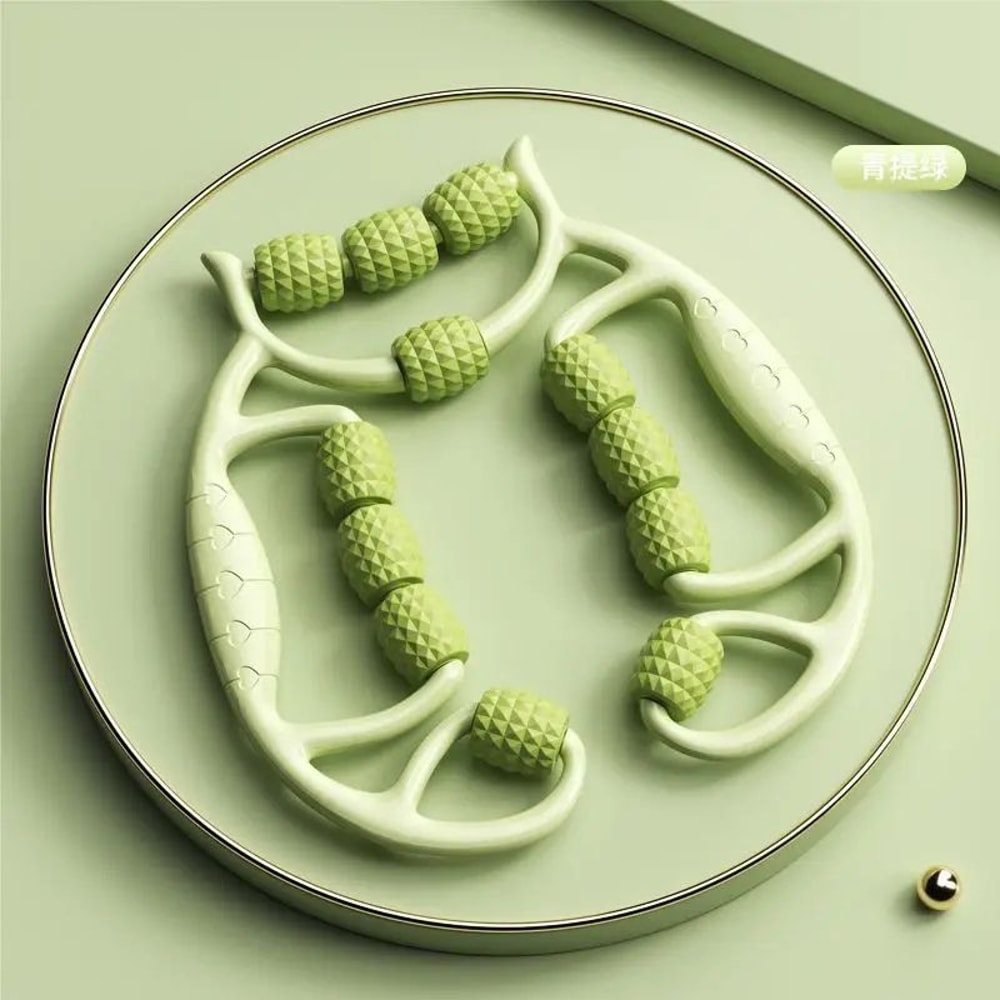 12 Roller Circular Leg Clamp Massager Thigh Slimming Tool Muscle Relax Stretching Manual Leg Shapin 7