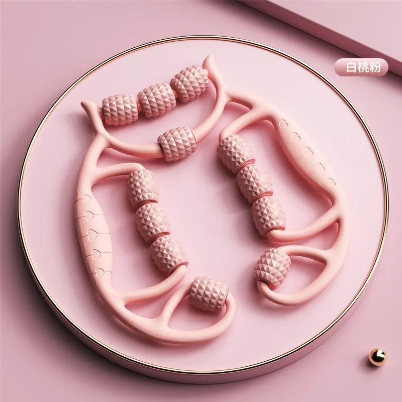 12 Roller Circular Leg Clamp Massager Thigh Slimming Tool Muscle Relax Stretching Manual Leg Shapin 8