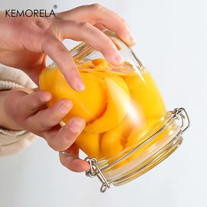 Borosilicate Glass Storage Jar Airtight Locking Lid BPA Free Dishwasher Safe Canister For Coffee Be 3