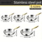 KEMORELA 3 Pcs 316 Stainless Steel Nonstick Frying Pan Set Gold Handle 5 Ply Wok Pans 2mm Thick Ind 5
