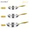 KEMORELA 3 Pcs 316 Stainless Steel Nonstick Frying Pan Set Gold Handle 5 Ply Wok Pans 2mm Thick Ind 6