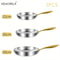 KEMORELA 3 Pcs 316 Stainless Steel Nonstick Frying Pan Set Gold Handle 5 Ply Wok Pans 2mm Thick Ind 7
