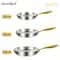 KEMORELA 3 Pcs 316 Stainless Steel Nonstick Frying Pan Set Gold Handle 5 Ply Wok Pans 2mm Thick Ind 8
