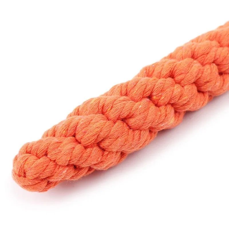 Carrot Rope Dog Chew Toy Cotton Teething Cleaning Tug Toy For Small Medium Puppies Outdoor Training 4