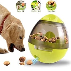 interactive treat dispensing ball puzzle toy slow feeder rolling snack trainer for cats and small dogs