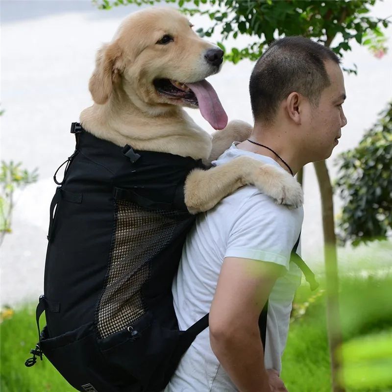Breathable Dog Carrier Shoulder Backpack Waterproof Washable Pet Travel Bag For Hiking Outdoor Bicy 1
