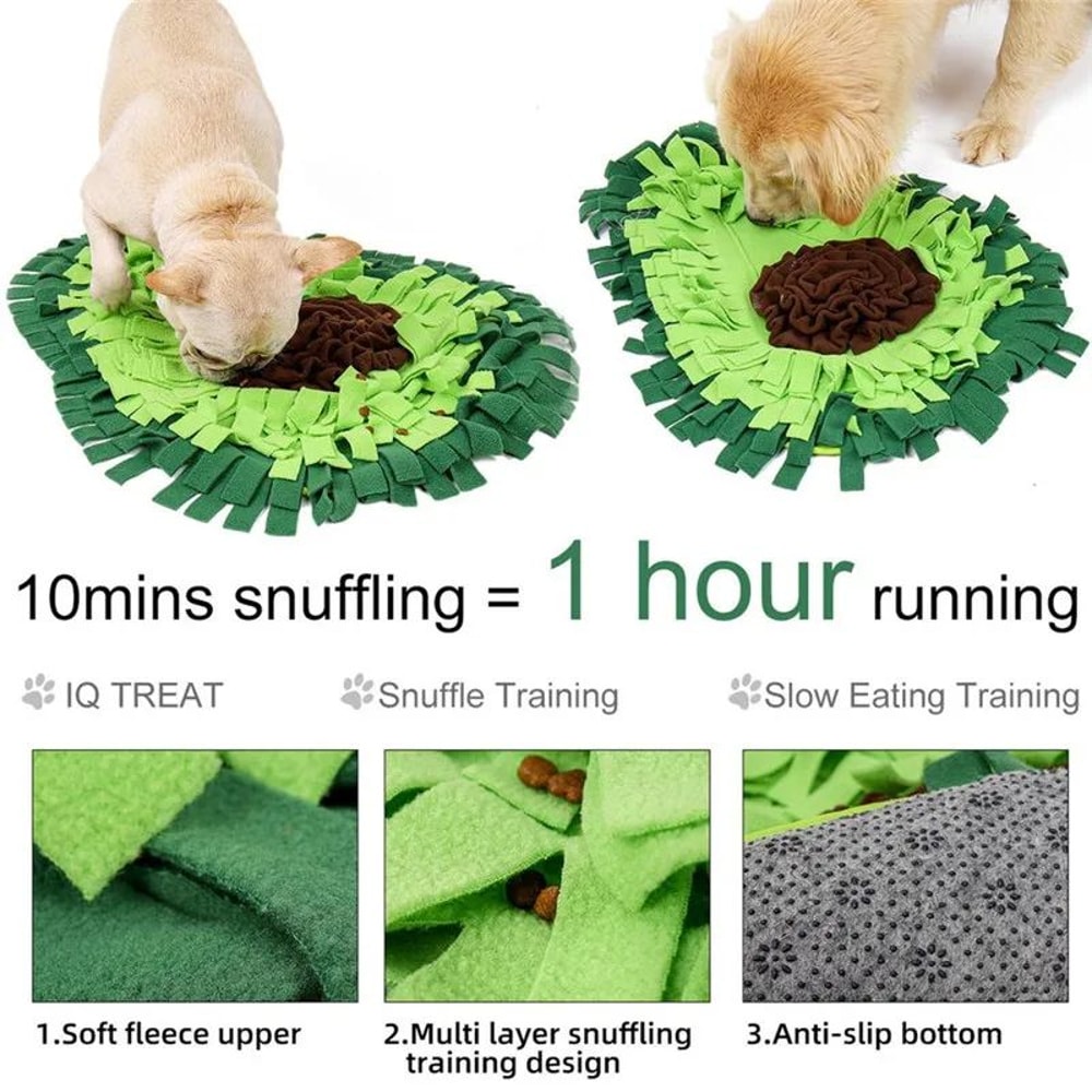 Avocado Dog Snuffle Mat Large Puzzle Feeding Toy Non Slip Interactive Training Blanket For Treat Hu 4
