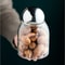 Golden Cork Lid Glass Storage Jar Airtight Kitchen Food Container For Coffee Beans Tea Snacks Home 3
