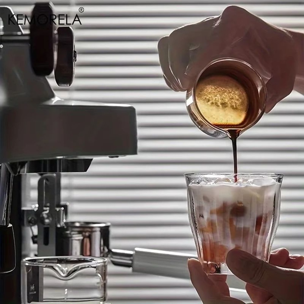 KEMORELA Espresso Shot Glasses With Clear Scale Measuring Cup Heavy Glass Coffee Cups For Home Bari 4
