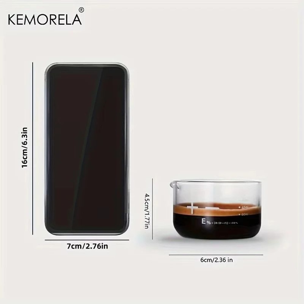 KEMORELA Espresso Shot Glasses With Clear Scale Measuring Cup Heavy Glass Coffee Cups For Home Bari 5