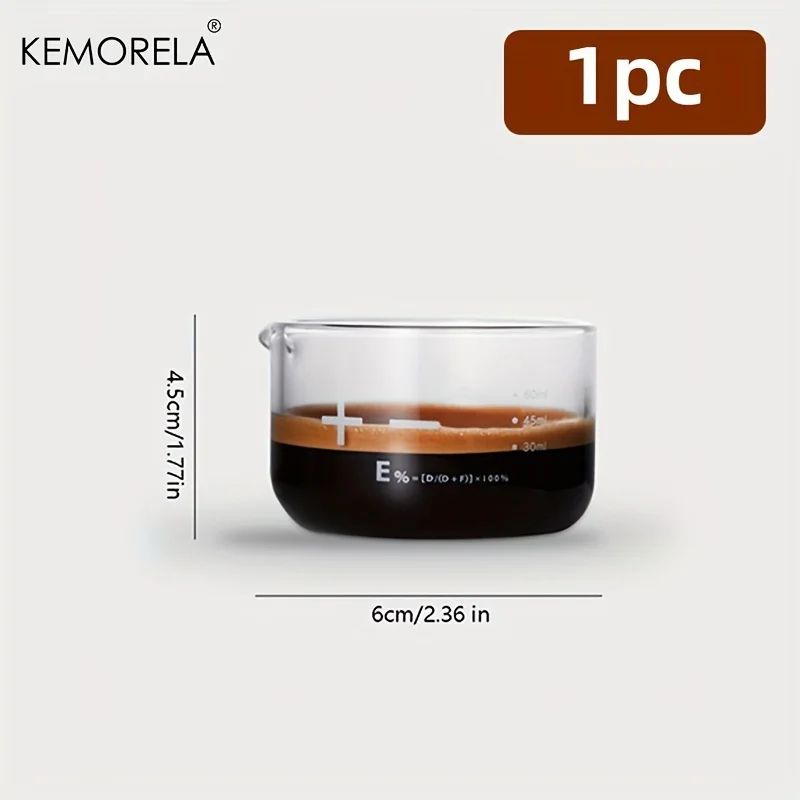 KEMORELA Espresso Shot Glasses With Clear Scale Measuring Cup Heavy Glass Coffee Cups For Home Bari 6
