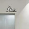 Modern Metal WC Toilet Wall Sign Decor Black Iron Bathroom Door Plate Self Adhesive 2D Flat Wall Ar 5
